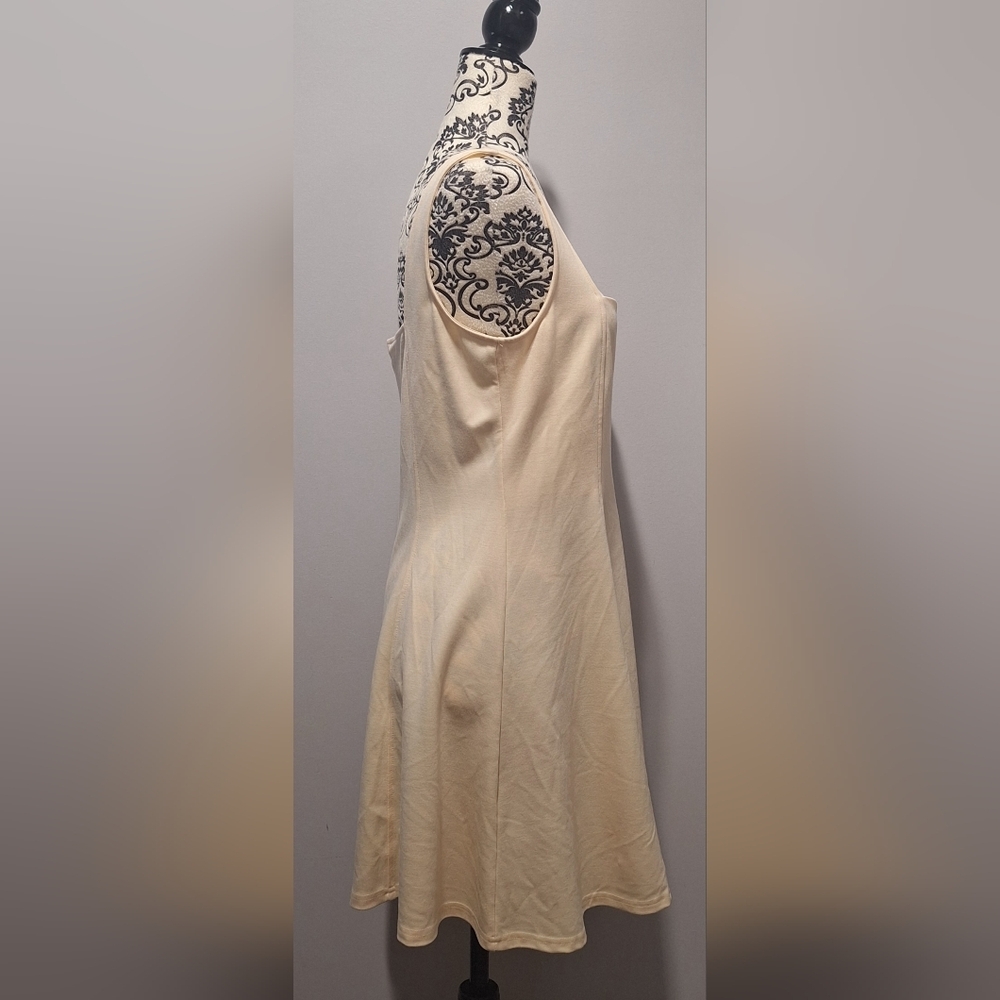 H&M Lrg Cream Sleeveless Dress Euc - Picture 5 of 6